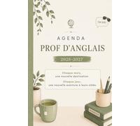 Agenda prof d'anglais 2026-2027: A5 - ANGLAIS Collège et Lycée - Planner pédagogique et organisation scolaire : Semainier professeur anglais