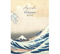 Agenda Professeur 2024 2025: Semainier A4 pour Enseignant Collège Lycée - Relevé de Notes - Thème La Grande Vague
