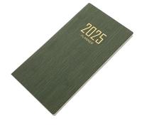 Agenda Quotidien 2025 Vert en Papier Pu, Présent Rentrée | Vue Annuelle, Pages Bien à Plat, pour Tâches et Objectifs, Déplacements Quotidiens et Vacances