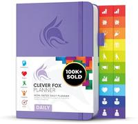 Agenda quotidien Clever Fox - Le meilleur agenda et calendrier quotidien pour stimuler la productivité, le bonheur et atteindre vos objectifs - Organisateur - A5, non daté - Lavande