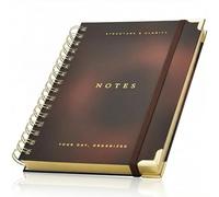 Agenda quotidien et carnet de notes esthétiques avec emploi du temps - Beau bloc-notes à spirale pour le travail/la maison pour organiser les tâches et les rendez-vous - Élégant livre de fournitures