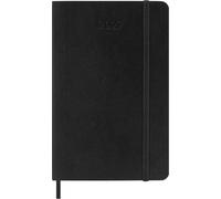 Agenda Quotidien Moleskine 2027, Agenda de 12 Mois avec Couverture Souple et Fermeture Élastique, Format Pocket 9x14 Cm, Couleur Noir