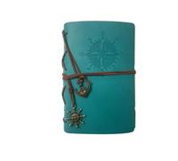 Agenda rechargeable 80 pages Vert 1 | Carnet portable en polyuréthane avec boussole pour notes d'étude, planification du travail