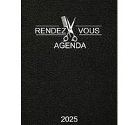 Agenda rendez-vous 2025: Carnet de prise de rdv journalier un jour = une page professionnel pour les salons de coiffure , de 07 :00 à 22:30 intervalle de 30 minutes .