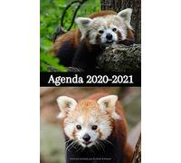 Agenda Rentrée Septembre 2020 / Couverture Panda Roux - Animal Sauvage / 300 Pages