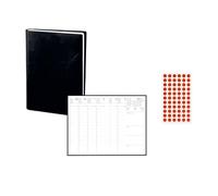 Agenda SATURN semainier 21x29,7 cm 2027 noir + pastilles repérage