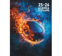 Agenda Scolaire | 1 JOUR PAR PAGE Rugby | Maitrise ton temps et atteins tes objectifs scolaires comme le champion que tu es.
