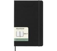 Agenda scolaire 18 mois hebdomadaire horizontal large format noir rigide
