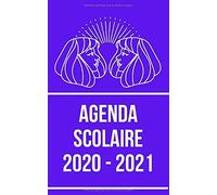 Agenda Scolaire 2020 - 2021 // Signe Astrologique Gémeaux // 1 Jour Scolaire Par Page: Inclus : Répertoire, Suivi Des Notes, 2 Emplois De Temps, Vacances Scolaires Par Zone.
