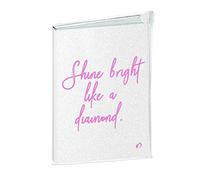 Agenda scolaire 2020-2021 universel paillettes, format A6 (10 x 15 cm), semainier, motif diamant