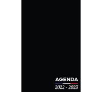Agenda Scolaire 2022 2023: Cahier de Texte et de Devoirs pour Élève, Étudiant, Primaire, Collège et Lycée - Agenda une Page par Jour Journalier - Fond Noir.