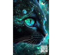 Agenda scolaire 2023 2024: Organiseur Scolaire (Août 2023 / Juillet 2024) Pour Étudiants Collège, Lycée - Planificateur Journalier 1 Jour Par Page | Couverture chat dans l'espace