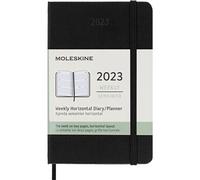 Agenda scolaire 2023 Semainier Horizontal format de poche Rigide Noir
