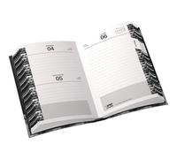 Agenda Scolaire 2024 - 2025 AIRNESS FUSE COLLECTOR Couverture rigide ouatinée 12 x 17cm Journalier Noir