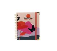 Agenda scolaire 2024-2025 Butterfly - Planification quotidienne et annuelle, reliure premium, agenda annuel avec 2 jours par page - Dimensions 2,5 x 17,5 x 21,5 cm Sweetcolor