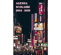 Agenda scolaire 2024 - 2025 : cahier de texte et de devoirs pour étudiants, élèves de primaire, collège et lycée - Couverture rue japon tokyo