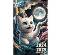 Agenda Scolaire 2024 2025 Chat: Fille Garçon Collège Lycée Étudiant Primaire A5 Journalier en Français | Jolie Couverture Chaton