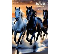 AGENDA SCOLAIRE 2024-2025 CHEVAUX: Organisateur et Planificateur Journalier | 2 Pages Par Jour