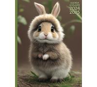 Agenda Scolaire 2024 2025 couleur avec jeux éducatifs: CP, CE1, CE2, CM1, CM2 | Pour fille et garçon | Lignage Seyès | Format cahier 17x22 cm | Thème Animaux Mignons