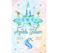 AGENDA SCOLAIRE 2024-2025 LICORNE: POUR FILLES - pratique pour tous les matières - pour la rentrée scolaire