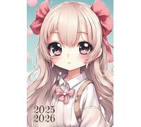 Agenda Scolaire 2024 2025 Manga: Une Page par Jour | Pour enfant | Primaire CP, CE1, CE2, CM1 | Ecole, Collège, Lycée | Organisateur Journalier 2024 ... | 1 jour par page pastel beige, rose, mignon