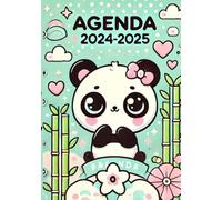Agenda Scolaire 2024-2025: Panda kawaii | A5 | 15x21 cm | 2 jours par page | Essentiel | Leger | 100 pages | Couverture souple | Sept 2024 - Juil 2025 | Collège et Lycée | Etudiants | Mignon