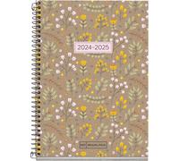 Agenda Scolaire 2024-2025 Septembre 2024 À Juin 2025, Format 117 X 174 Mm, Un Jour Par Page, Couverture Recyclée, Espagnol Et Anglais, Agenda En Papier Recyclé, Motif Eco Feuilles