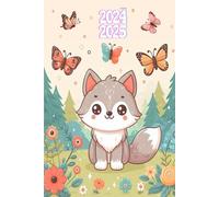 Agenda Scolaire 2024-2025: Soyez le maître incontesté de votre temps, atteignez vos objectifs académiques avec aisance grâce à notre Planificateur Journalier au format A5 Thème loup