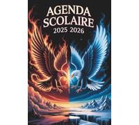 Agenda Scolaire 2025 2026 Aigle: Planificateur A5 - 2 jours par page - Pour garcon et élèves du Primaire au Lycée - Animaux