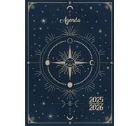 Agenda Scolaire 2025-2026: Astrologie | Journalier (un jour par page) | 12x17 cm | Format standard | Sept 2025 - juil 2026 | Aesthetic | Horoscope astro | Magie, étoile, lune et soleil | Ado fille