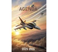agenda scolaire: 2025-2026: Avion de Chasse | Journalier (un jour une page) | 12x17 cm | Format standard | 305 pages | Français | Collège & lycée | Militaire & armée