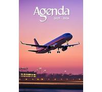 AGENDA SCOLAIRE 2025-2026: AVION | Organisateur et Planificateur Journalier | 1 Jour Par Page avec Horaire | pour fille et garçon