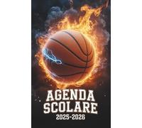 Agenda Scolaire 2025 2026 Basket: A5 Planificateur 2 jours par page , Primaire College Lycee fille garcon francais