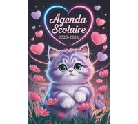 Agenda scolaire 2025-2026 Chat: A5 Planificateur scolaire, 2 jours par page, en français, pour tous niveaux