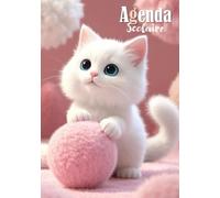 AGENDA SCOLAIRE 2025 2026 CHAT: CP - CE1 - CE2 - CM1 - CM2 - Collège | Organisateur et Planificateur Journalier | 2 Jours Par Page | Format A5