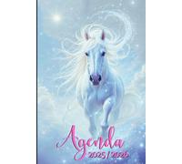 Agenda Scolaire 2025 2026 Cheval: 1 Jour par Page, Carnet Organiseur Journalier Étudiant Primaire Collège Lycée - Garçon et Fille