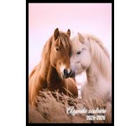 Agenda Scolaire 2025 2026 Cheval Blanc: Chevaux Fille Garçon Ado Collège Lycée Étudiant Primaire A5 Journalier en Français