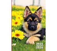 Agenda Scolaire 2025 2026 Chien: Berger Allemand, 1 jour par page, carnet organiseur planificateur étudiant primaire collège lycée - garçon et fille