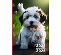 Agenda Scolaire 2025 2026 Chien: Couverture Chiot Mignon, 1 Jour par page carnet organiseur planificateur étudiant primaire, collège, lycée