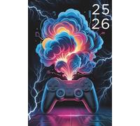 Agenda Scolaire 2025 2026 console: Planificateur A5 - 2 jours par page - Pour Garcon et Fille du Primaire au Lycée - gamer