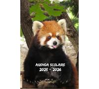 Agenda Scolaire 2025 2026 Couverture Panda Roux: Organisateur Journalier De Septembre à Juillet, Planificateur Pour étudiants (Primaire, collège, Lycée, Université)
