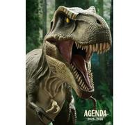 AGENDA SCOLAIRE 2025 2026: Dinosaure - Organisateur scolaire (Septembre 2025 / Juillet 2026) - Planificateur Journalier 2 jours par page
