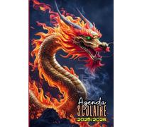 Agenda Scolaire 2025 2026 Dragon: Garçon et Fille, un jour par page, carnet organiseur planificateur étudiant primaire, collège, lycée