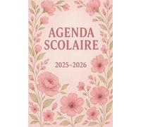 Agenda Scolaire 2025-2026 - Édition Rose Florale Aquarelle