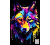 Agenda Scolaire 2025 2026 Fille Garcon Loup: Souple Pratique avec Beaucoup d'espace pour noter de Septembre à Juillet pour Etudiant de Primaire, Collège, Lycé, CP, CE1, CM1 et CM2