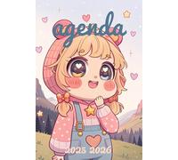 agenda scolaire: 2025-2026: Fille Kawaii Manga | Journalier (une page par jour) | | Format A5 | Sept 2025 - juil 2026 | Collège, lycée & étudiant | Ado fille | Anime & Kpop | Cute & Mignon