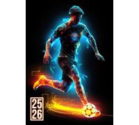 Agenda Scolaire 2025-2026: Football Journalier (Une Page Par Jour) 12x17 Cm Format A5 Français Sept 2025 Juil 2026 Collège Et Lycée Foot Pour Garçons Et Ados Footballeur Pro