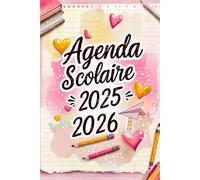 Agenda Scolaire 2025-2026 Français: 2 Jour Par Page - Format A5 | Organisateur et Planificateur Journalier Pour Étudiants Collège, Lycée