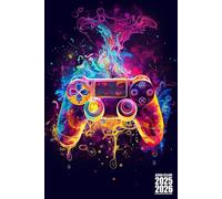 Agenda Scolaire 2025-2026 Gamer: Fun Manette Jeux Vidéo Foot Pratique avec Beaucoup d'espace pour noter pour Garcon Fille de Septembre à Juillet Etudiant Primaire, Collège, Lycé, CP, CE1, CM1 et CM2