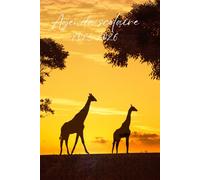 AGENDA SCOLAIRE 2025-2026 GIRAFE: Organisateur journalier filles et garçons pour la rentrée scolaire |2 jours par page | Format a5 avec citations motivantes